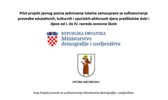 Pilot projekt javnog poziva jedinicama lokalne samouprave za sufinanciranje provedbe edukativnih, kulturnih i sportskih aktivnosti djece predškolske dobi i djece od I. do IV. razreda osnovne škole